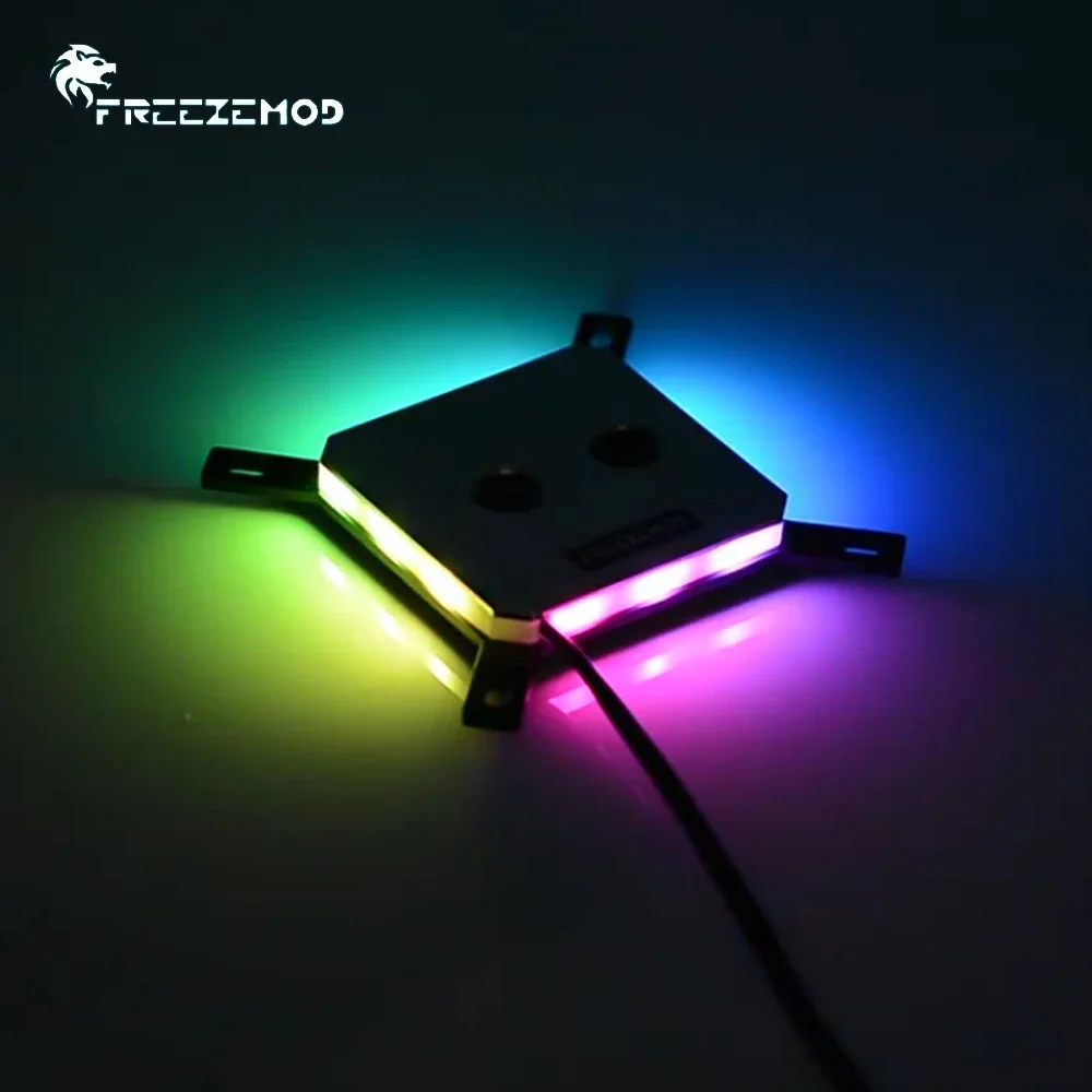 Imagem -05 - Zemod Bloco de Resfriamento de Água Cpu de Cobre 5v3pin Rgb Phantom Aura Sincronização para Intel Lga 1200 1156 1155 1150 2011 2066 775 1366 Mod