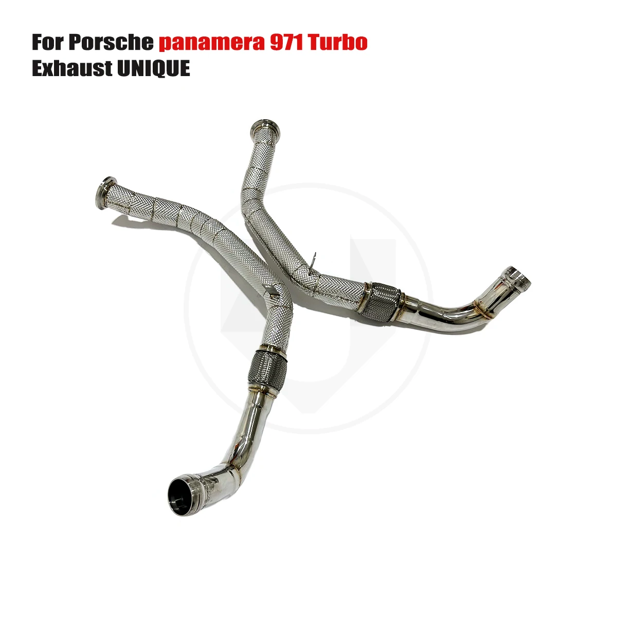 فريد لـ 2019+ بورش باناميرا 971 GTS Turbo 4.0T أنبوب أمامي رياضي عازل للحرارة من الفولاذ المقاوم للصدأ