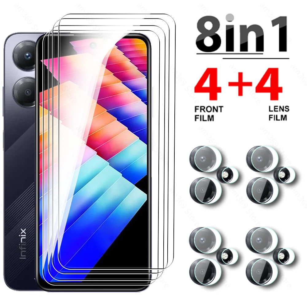 

8To1 9H Glass For Infinix Hot 30 30i 4G Tempered Glass For Infinix Hot30 Play NFC Hot30i i 30Play 2023 Camera Screen Protector