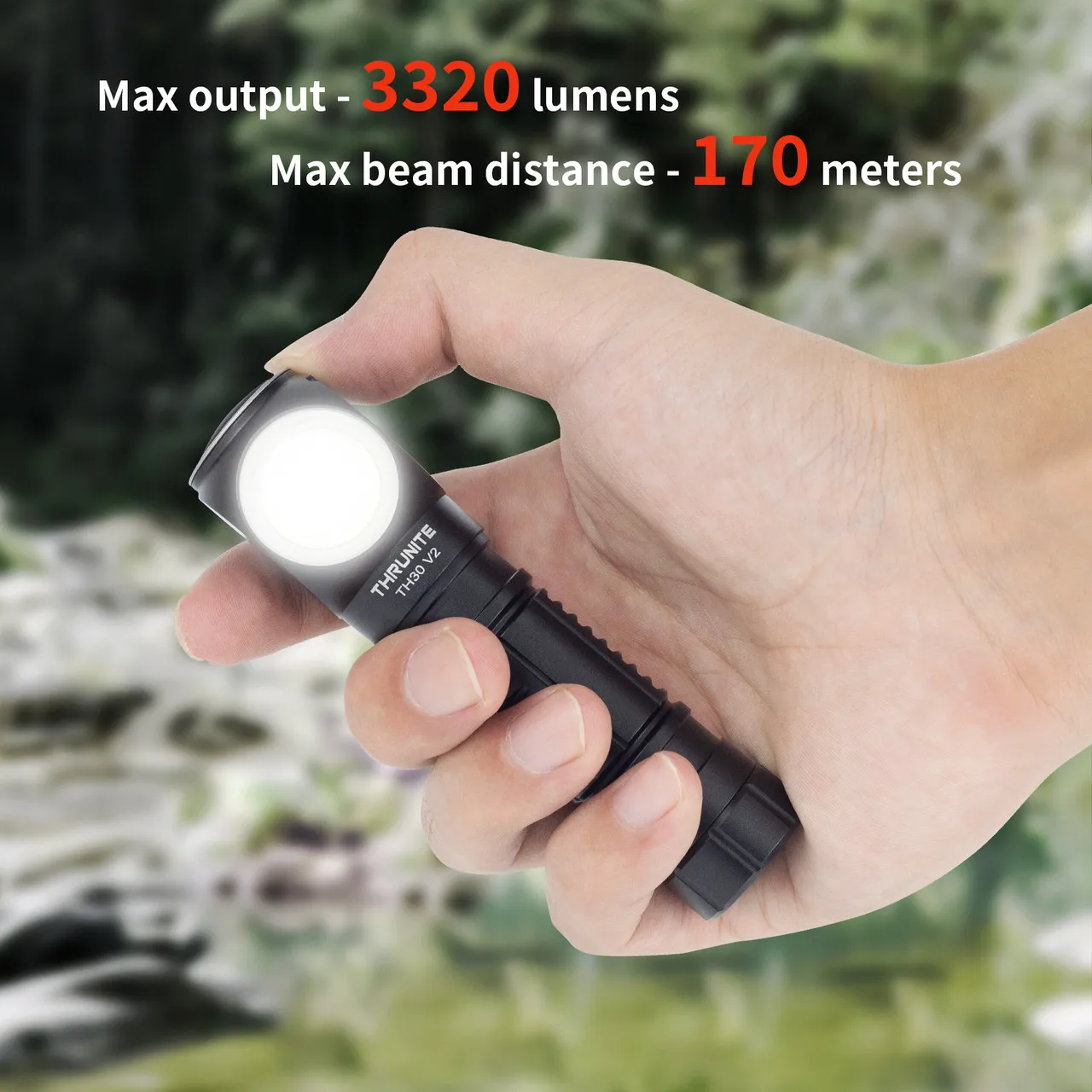 ThruNite TH30 V2 Headlamp 3350 Lumens 3100mAh 18650 USB Rechargeable Headlight Super Bright Flashlight Original