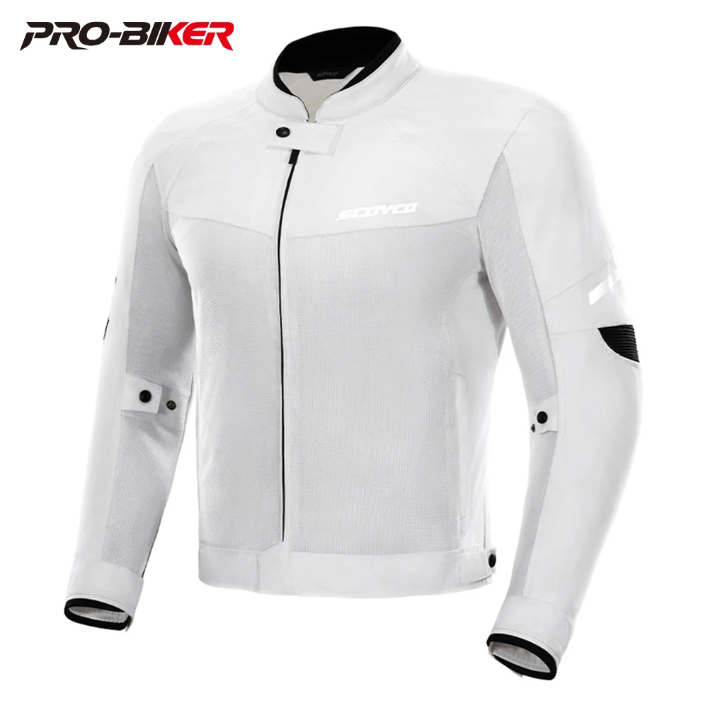 

Men's Breathable Mesh Motorcycle Jacket Summer Racing Jacket Moto Clothing With 7pcs ESA Protection Gears Chamarra Motociclista