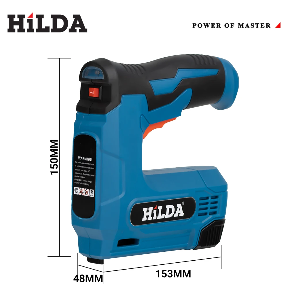 HILDA Wooden Frame Stapler Pneumatic Nail Gun Furniture Pneumatic Gun  Home DIY 2000 Stapler Power Tools