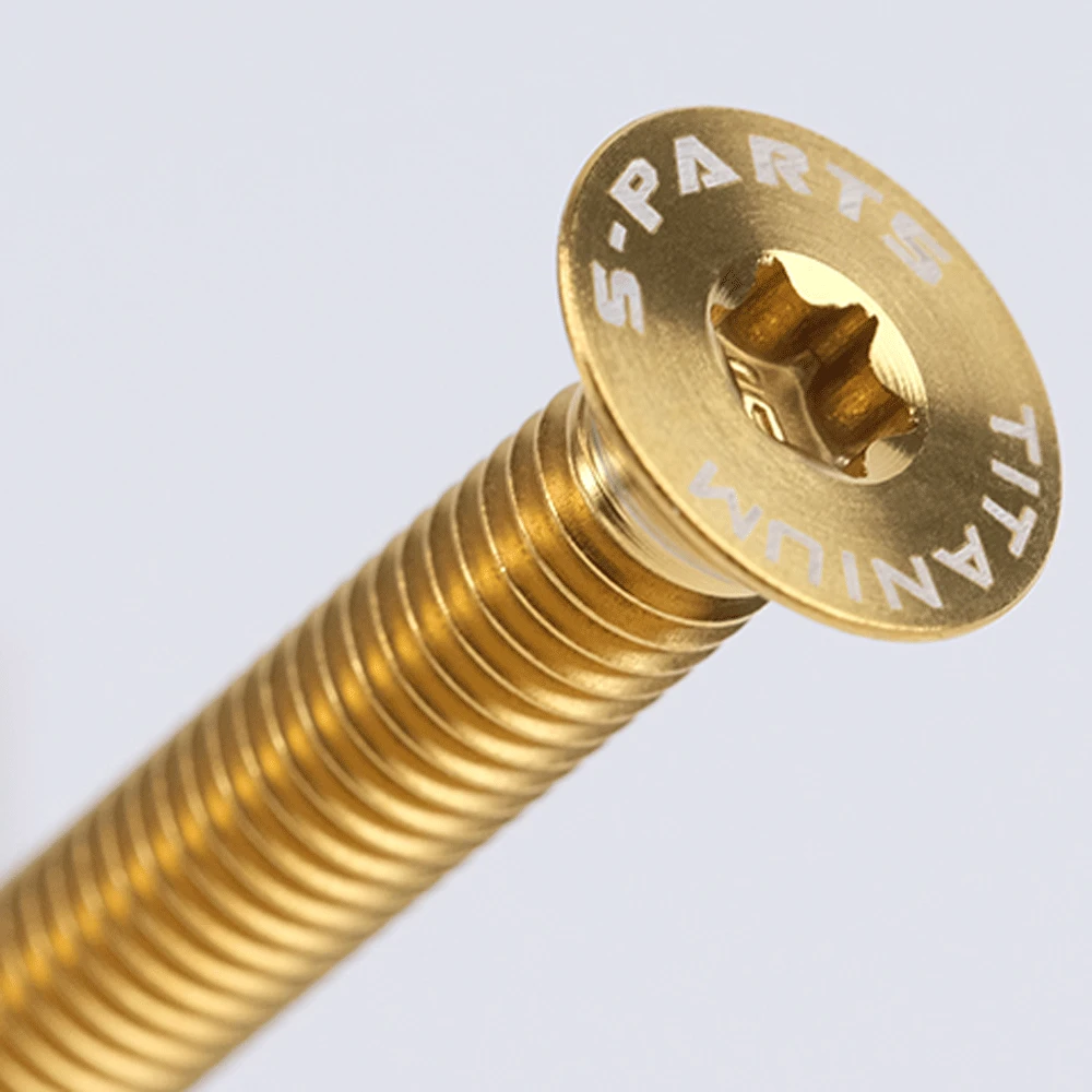 Mehrere Farbe m5 p 0,8mm 8/10/12/14/16/18/20/25/30/35/40mm gr5 tc4 Titan legierung Senk schraube Schraube flach t25 Torx Kopf – Detail 3
