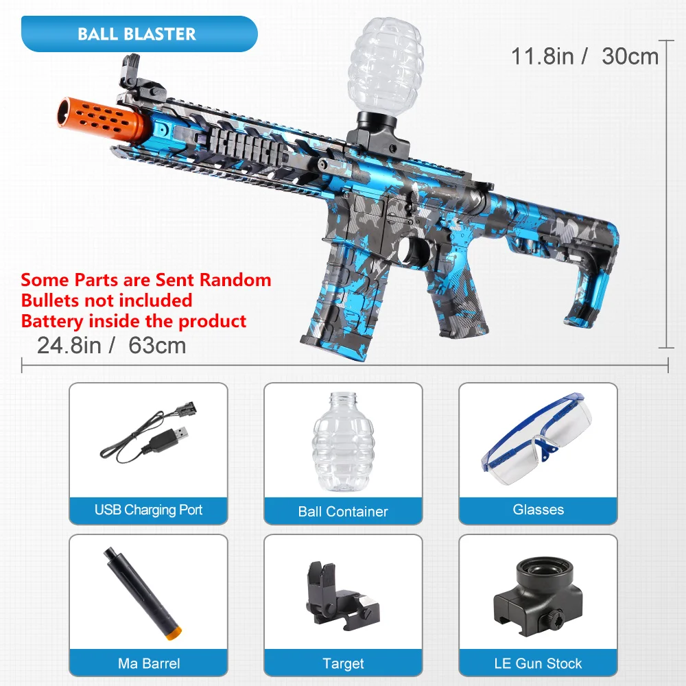 M416 ของเล่นปืน Blaster ไฟฟ้าแบบชาร์จไฟได้ของเล่นกลางแจ้งอัตโนมัติสําหรับกิจกรรมทีมของขวัญที่สมบูรณ์แบบ (ไม่รวมกระสุน)