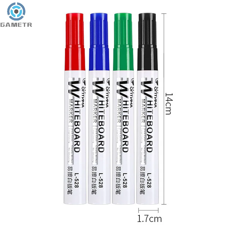 4 Stuks Helder Handschrift Gemakkelijk Wissen Whiteboard Pen Graffiti Schoolbord Pen Hoge Capaciteit Kantoor Onderwijs Pen Water Gebaseerde Marker