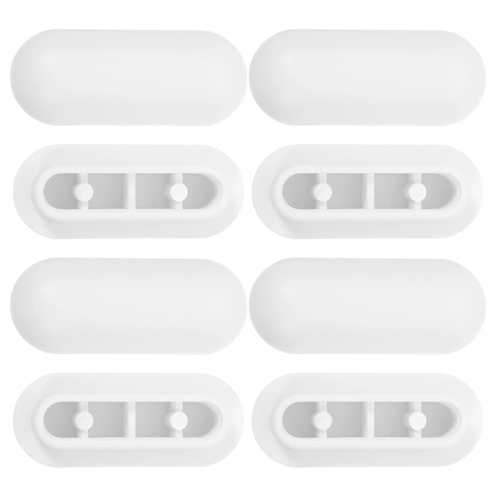 

8 Pcs Bidet Toilet Seat Cover Bumper Bumpers Lid Pad Universal 450X200X100CM Pads Buffer for Bathroom Accessories White