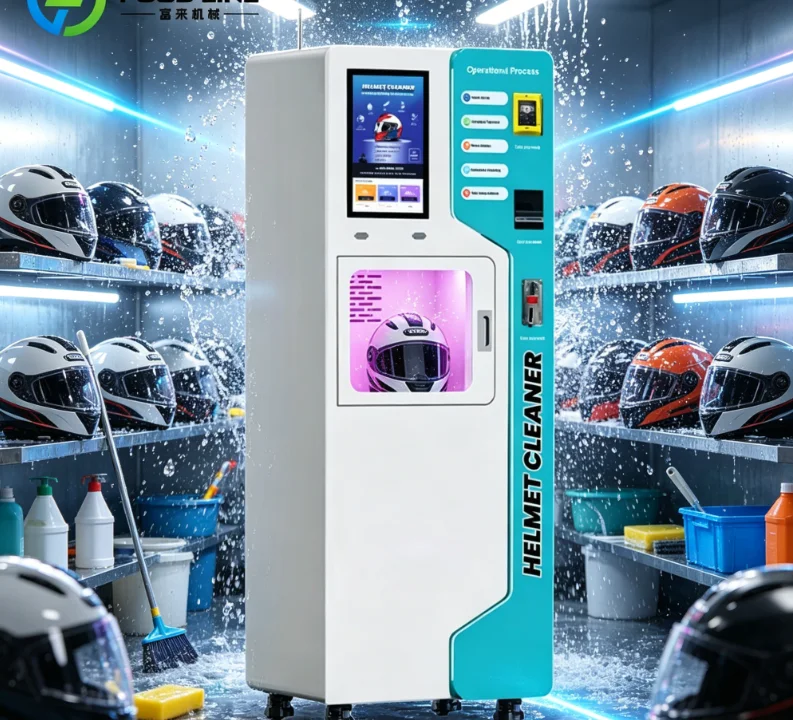 FOODLINE Fully Detachable Helmet Cleaner All Food Grade Stainless Steel Parts Deep Clean Processing Unit