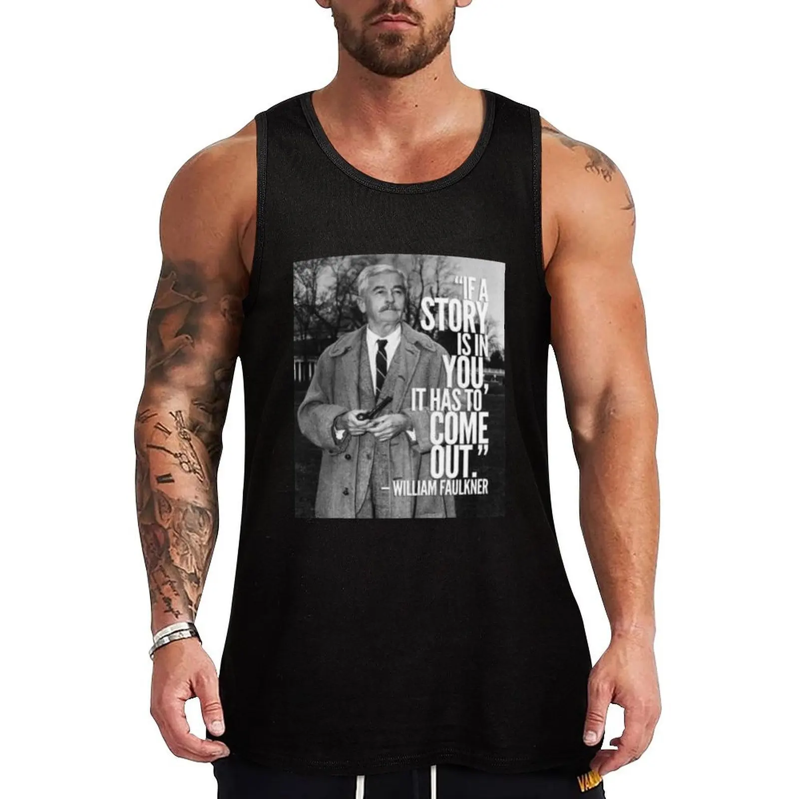 William Faulkner Tank Top Work Utility Tank Top Durable Sleeveless Wear