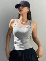 Camisole débardeur doux pour femmes, tenues d'été, débardeur serré et Sexy, chemise inférieure tricotée et haut sans manches pour vêtements d'extérieur 3