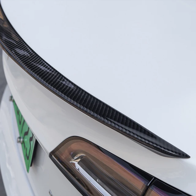 Carbon Fiber Rear Spoiler Tail Fin for Tesla Model 3