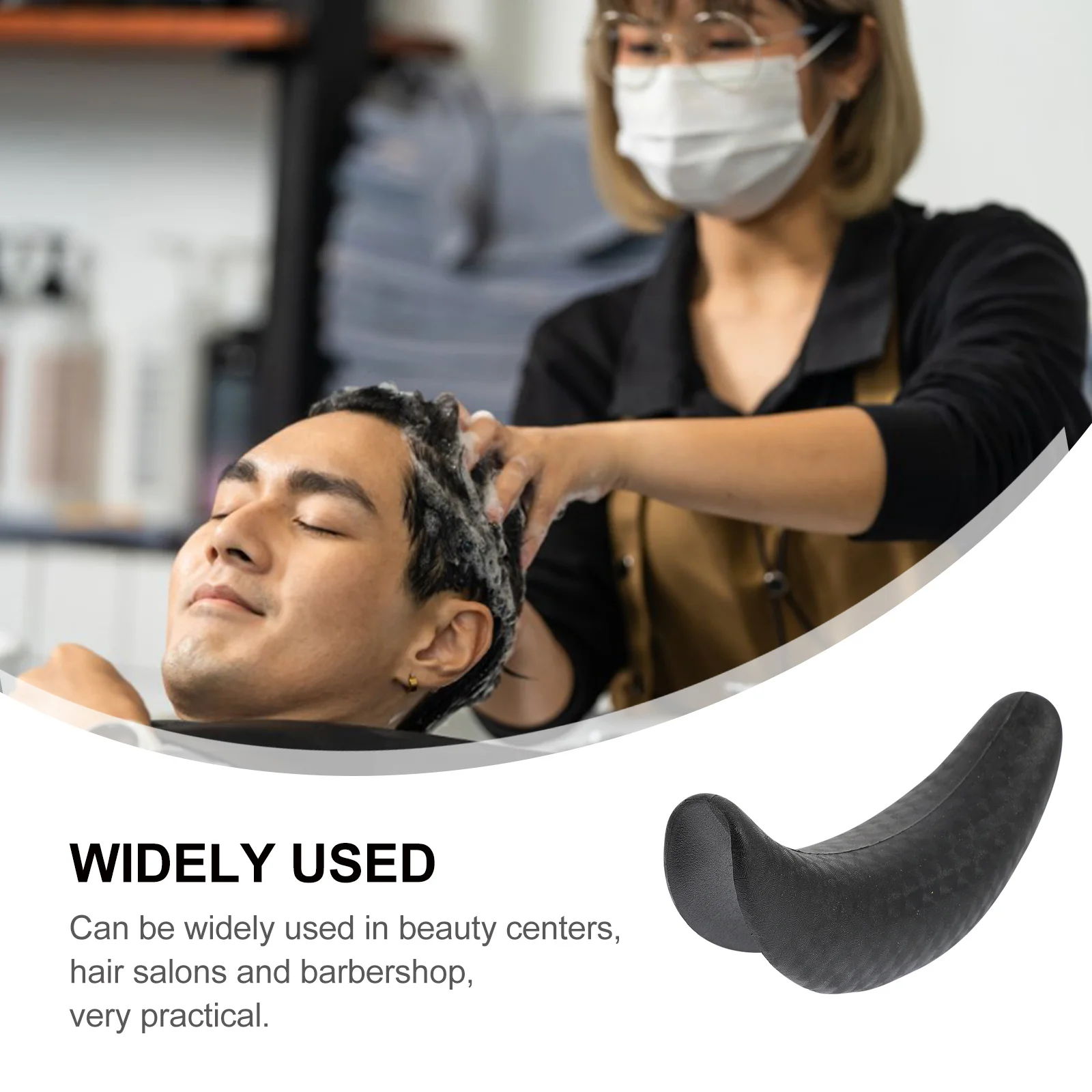 

Salon Shampoo Neck Rest Cushion Wash Hair Pillow PU Material Anti-Slip Surface Comfortable Support for Beauty Centers
