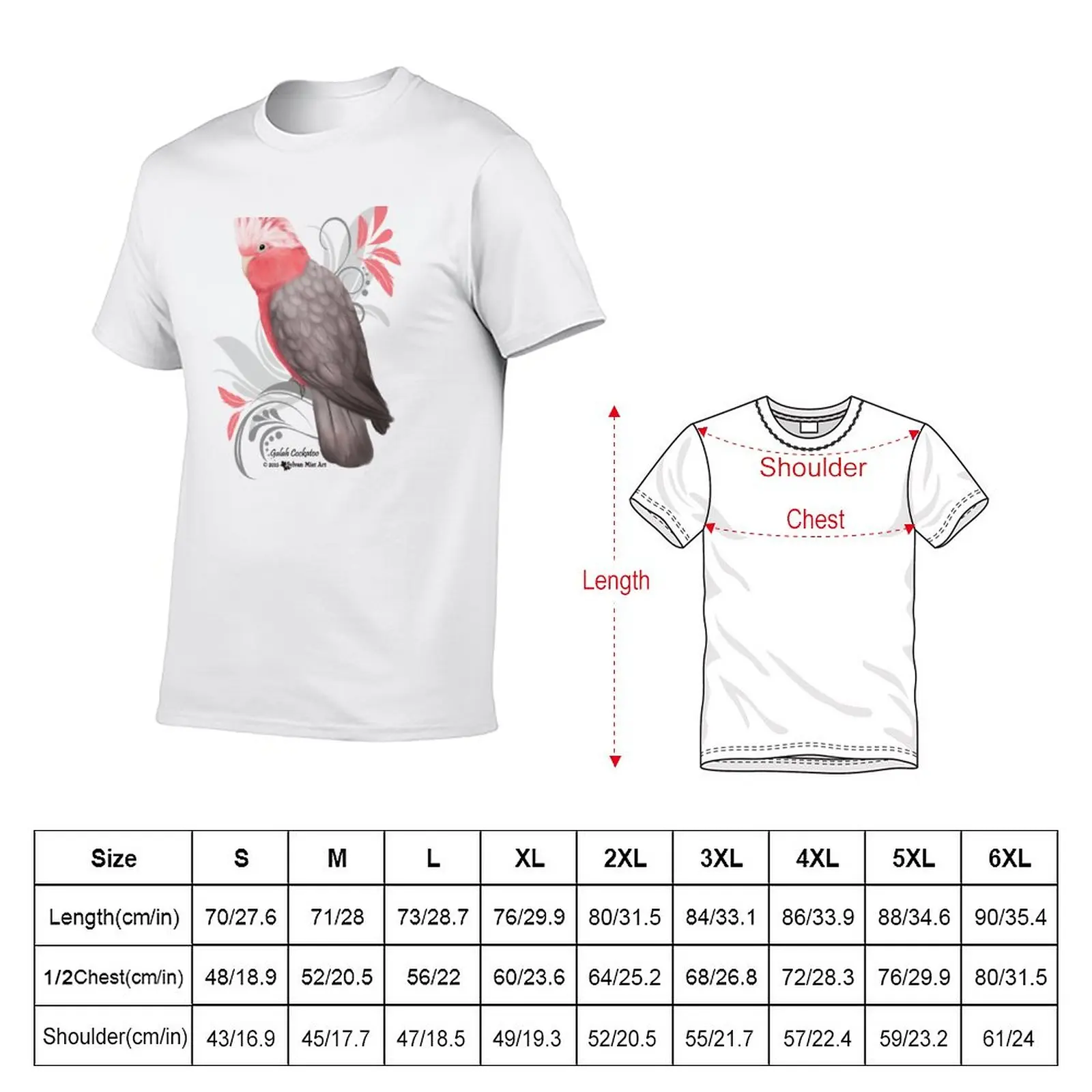 New Galah Cockatoo T-Shirt boys white t shirts Tee shirt sweat shirts animal print shirt for boys mens graphic t-shirts hip hop