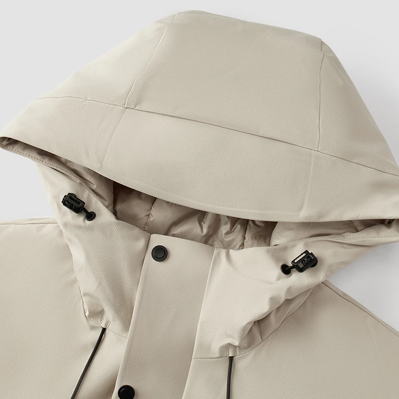 Chaqueta de plumón Semir para hombre, ropa de abrigo cálida de invierno con capucha holgada texturizada para deportes al aire libre, 2025