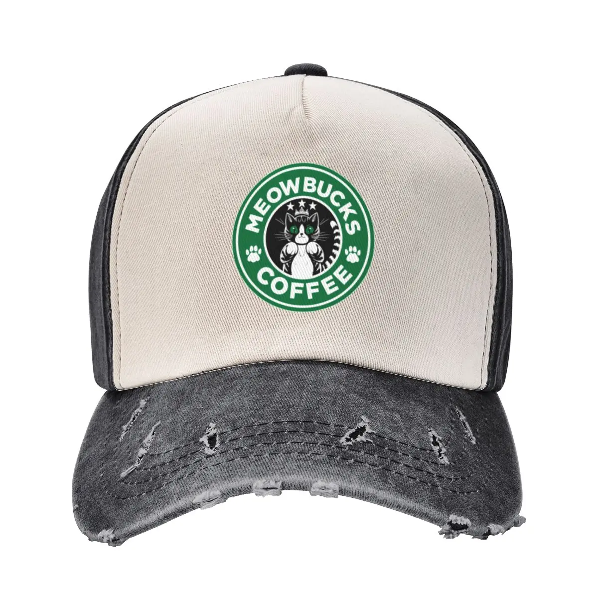 

Бейсбольная кепка с логотипом Meowbucks Coffee, модная шляпа дерби, роскошная женская кепка для мальчиков и девочек, женская кепка