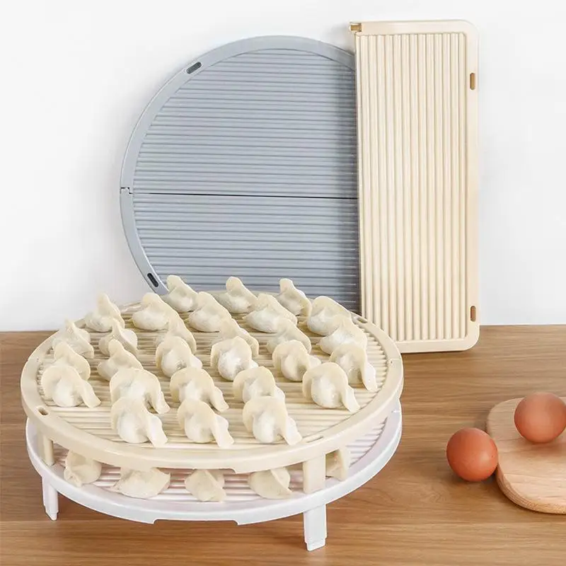 Foldable Dumpling Drying Tray Dumpling Mat Non Stick Surface Stackable Design Perfect For Home Kitchen Dumpling Making Food Prep