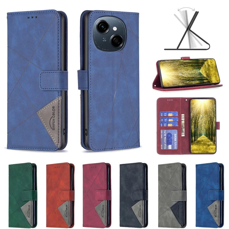 Чехол для For Tecno Spark Go 1 Case Magnetic Wallet Luxury Leather Flip Phone Cover For Tecno Spark Go 2025 Pop 9  Cases