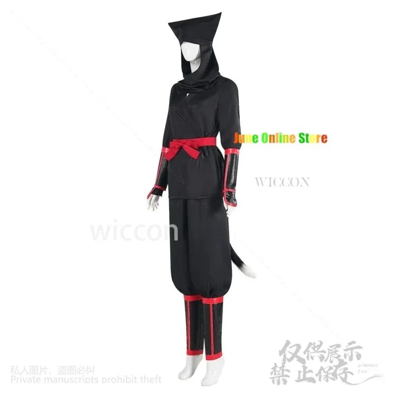 

asdh8@Anime Delicious In Dungeon Cosplay Meshi Izutsumi Costume Wig Black Jumpsuits Ninja Uniform For Halloween Christmas Custom