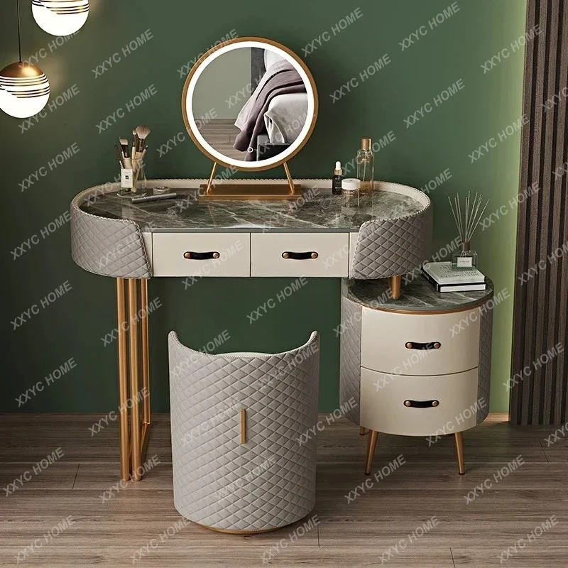 HHItalian Light Luxury Rock Slab Dresser Modern Simple Makeup Table Bedroom Small