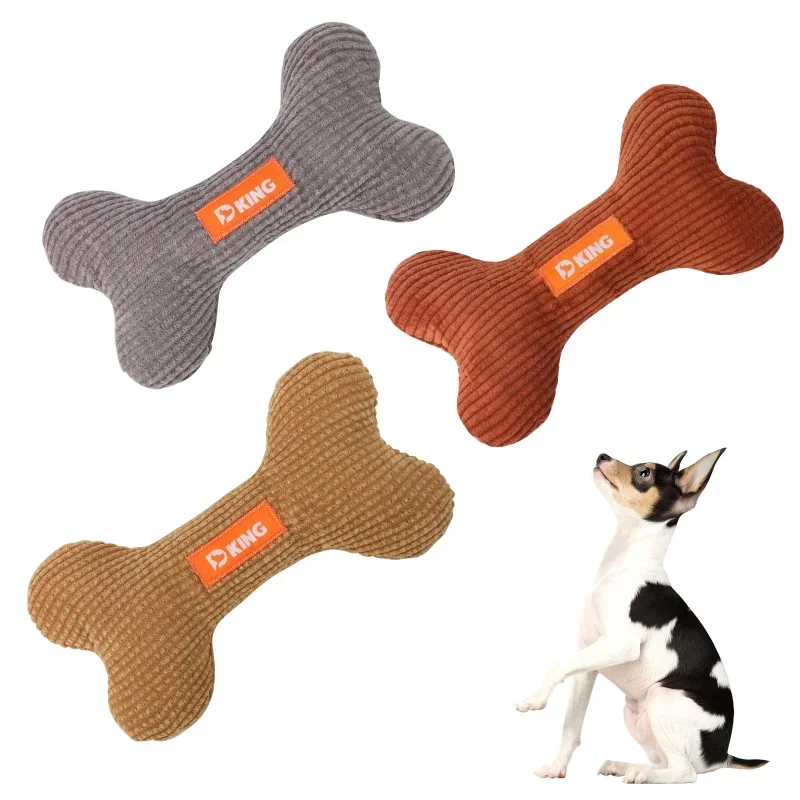 Lovely Plush Pet Dog Toy Bones Daily Fun and Teeth Clean  Dog Entertainment Funny  Dog Squeaky Bone Toy For Pet Puppy Chew