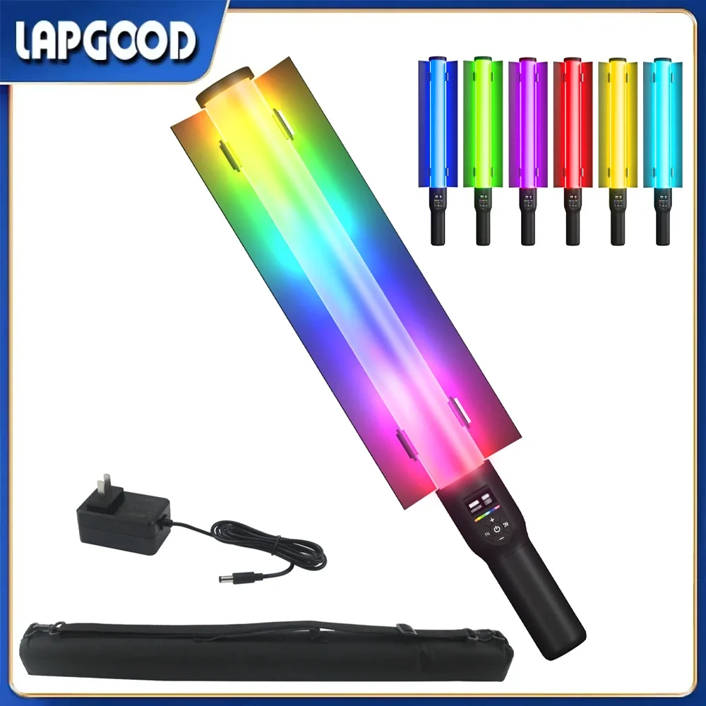 

RGB Handheld LED Light Wand Colorful Photography Lighting Stick 12 Modes Rechargeable Photo Studio Fill Lamp For Youtube Video