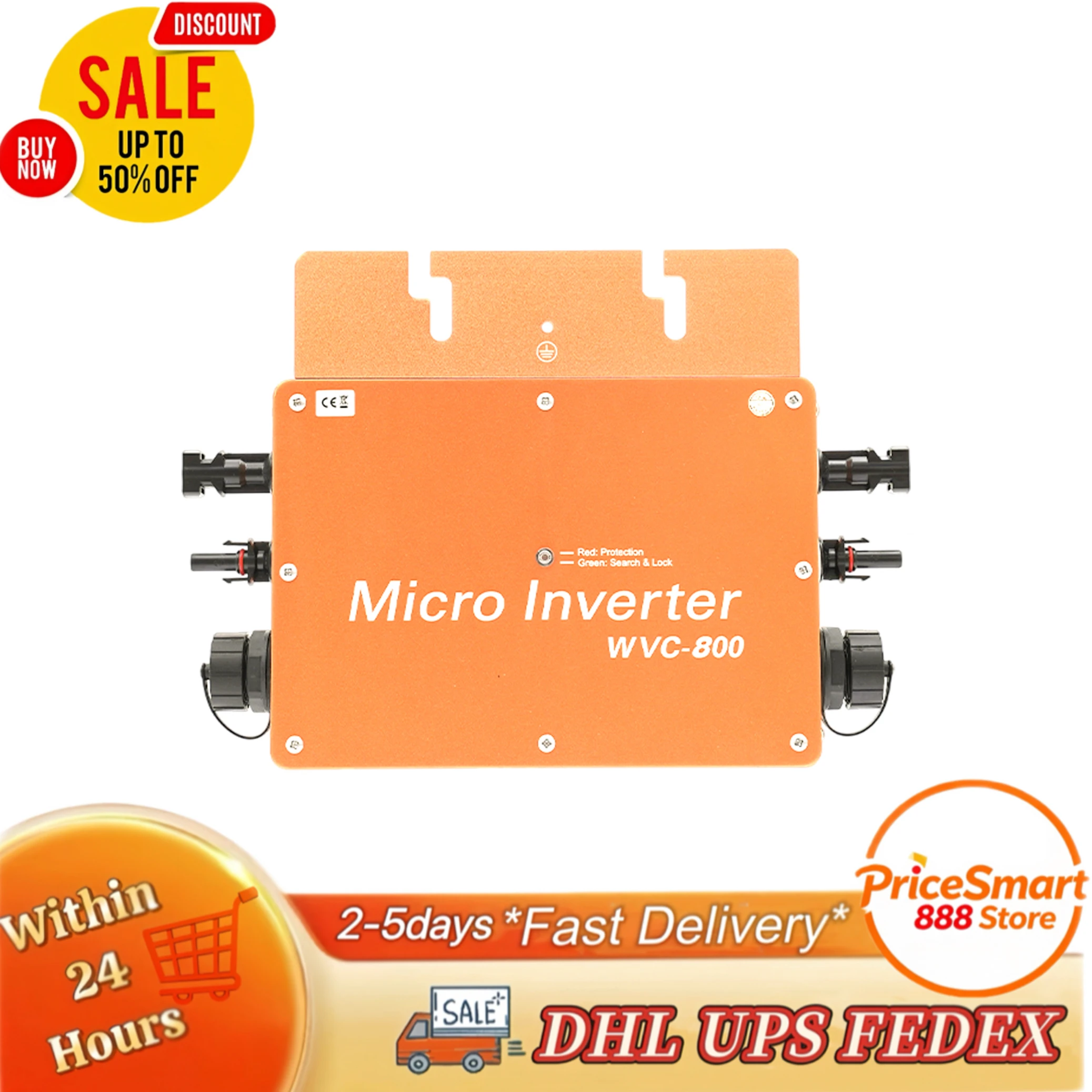 

Инвертор солнечной энергии 800 Вт, инвертор солнечной энергии с ЖК-дисплеем, 32-битный DSP, полностью цифровое управление SPWM, высокая безопасность