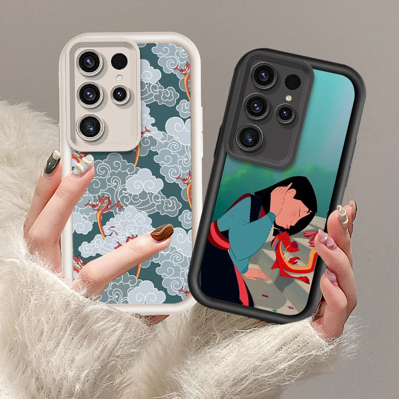 

Disney Anime Cartoon Mulan For Samsung Note 20 S24 S23 S22 S21 S20 Ultra Plus FE A25 A23 A22 A15 A31 5G Eye Ladder Funda