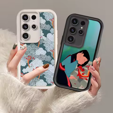Disney Anime Cartoon Mulan For Samsung Note 20 S24 S23 S22 S21 S20 Ultra Plus FE A25 A23 A22 A15 A31 5G Eye Ladder Funda