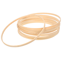 25cm 10pcs Wooden Bamboo Floral Hoops Macrame Circle Wood Rings For Wedding Party Home DIY Flower Wreath Dream Catcher Frame