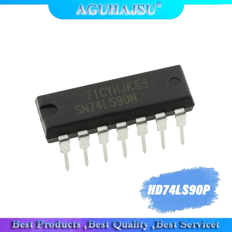 10PCS HD74LS90P   HD74LS90 SN74LS90N 74LS90 SN74LS90 74LS90N