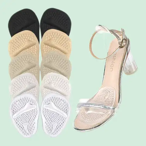 4PCS=2Pair Silicone Metatarsal Pads for Shoes Non-Slip Self-Adhesive Forefoot Gel Foot Pads Sandals High Heels Insoles for Women