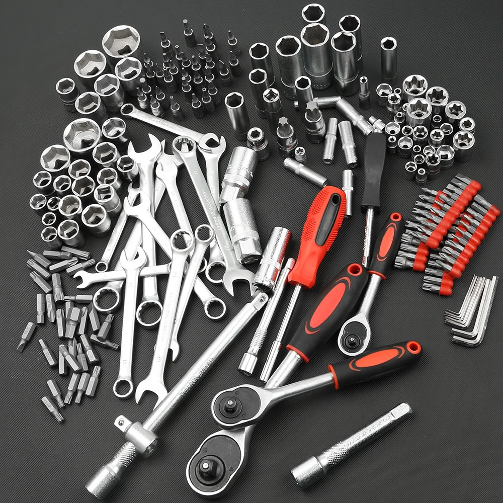 215 PCS Mechanic Tool Set Socket Set Car Tools Box Set Mechanic view 2