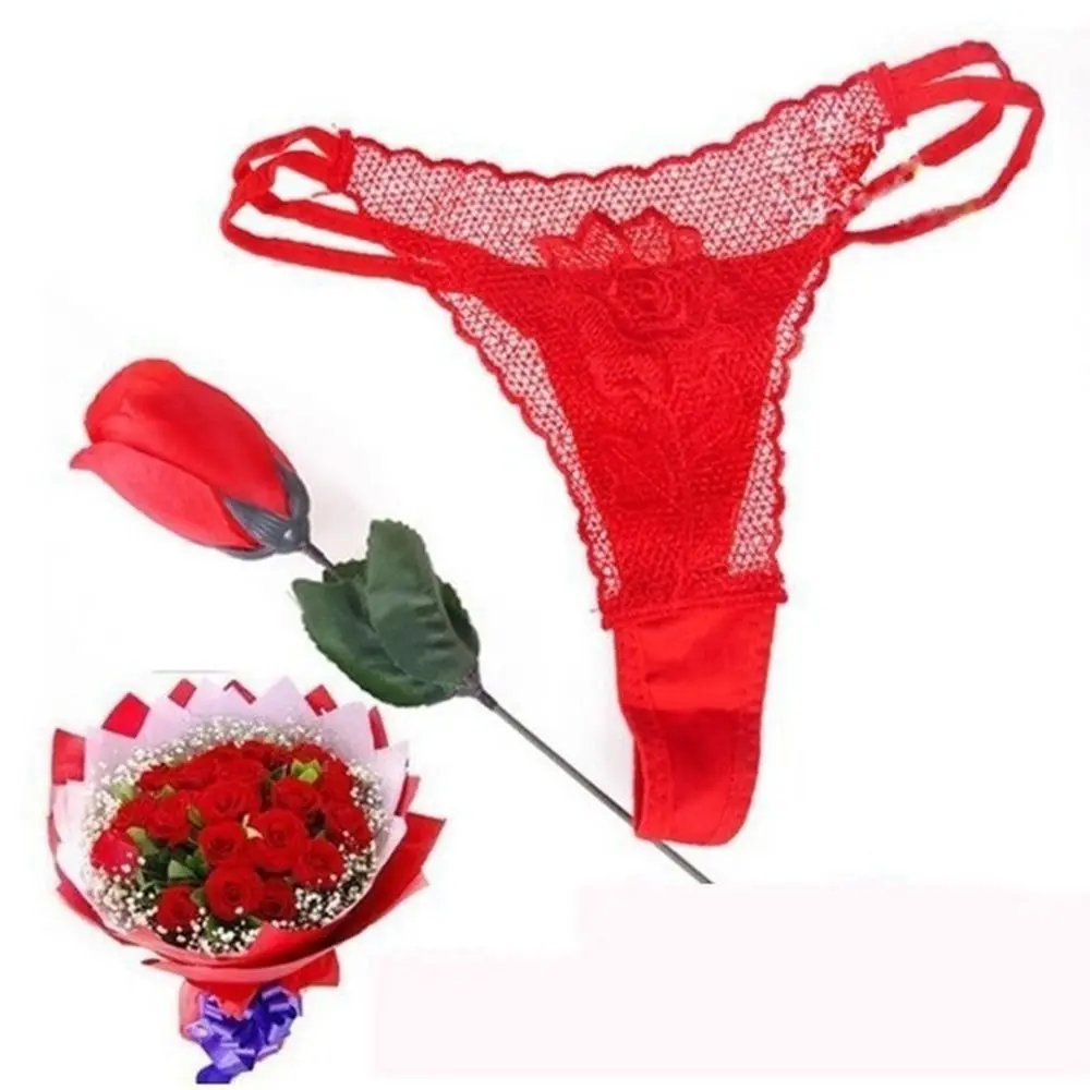 

Creative Valentines Day Bikini G-String Lace Sexy Women's Lingerie Underwear V-string Panties Thongs Briefs