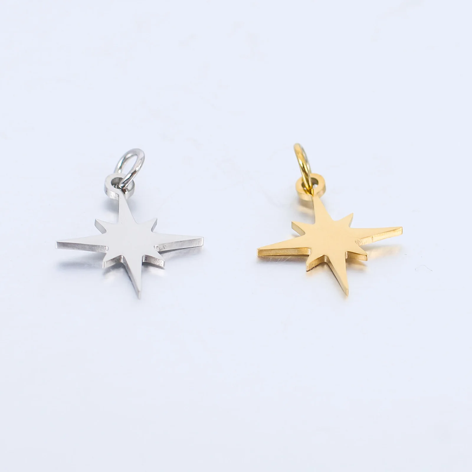 1pc 304 Stainless Steel Galaxy Charms Multicolor Star Charms Pendants with circle for DIY Earrings Necklace Fashion Jewelry