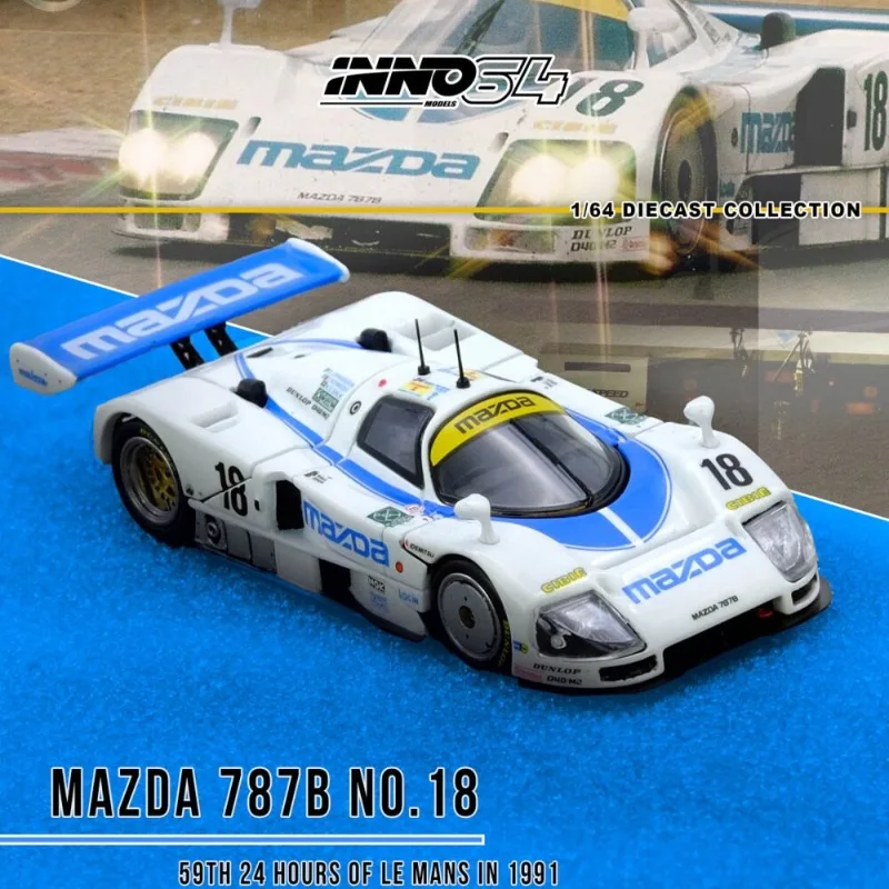 inno-1-64-mazda-787b-no18-1991-le-mans-racing-car-cast-alloy-model-boys'-toy-collection-decoration-item