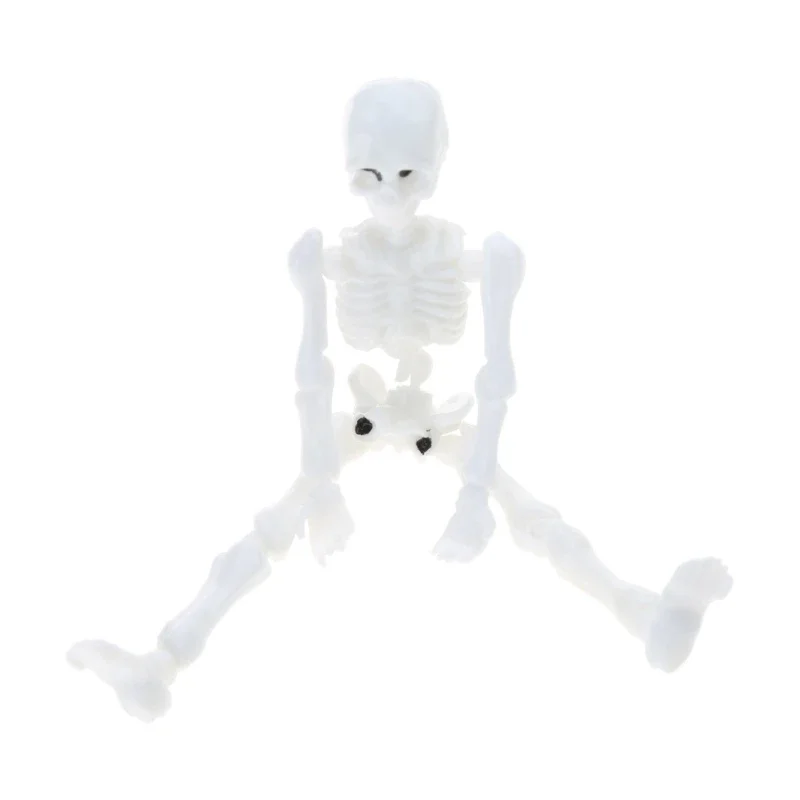 Movable Mr. Bones Skeleton Human Model Skull Full Body Mini Figure Toy Halloween