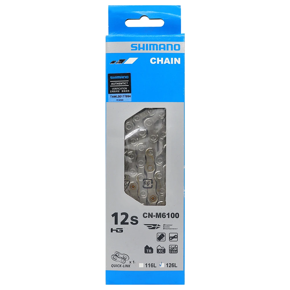 SHIMANO CN M6100 M7100 M8100 MTB Bike Chain 116L 126L HG 12 Speed Mountain Bike Chain with Quick-link Original Bicycle Parts