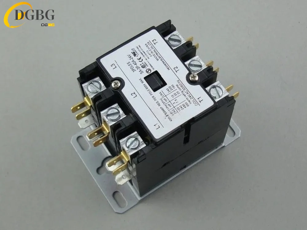 Hvacstar SA-3P-40A-24V Definite Purpose Contactor 3Poles 40FLA 24V AC Coil , DP Contactor, Air Conditioner Contactor