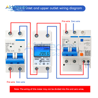 Single Phase Multifunctional LCD Digital Display Wattmeter Power Consumption Energy Electric Meter KWh AC 220V 50Hz Din Rail