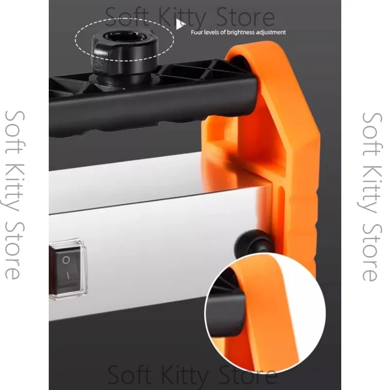 Wall Surface Grinding & Inspection LED Light - 155° Wide Angle, 4-Level Dimming