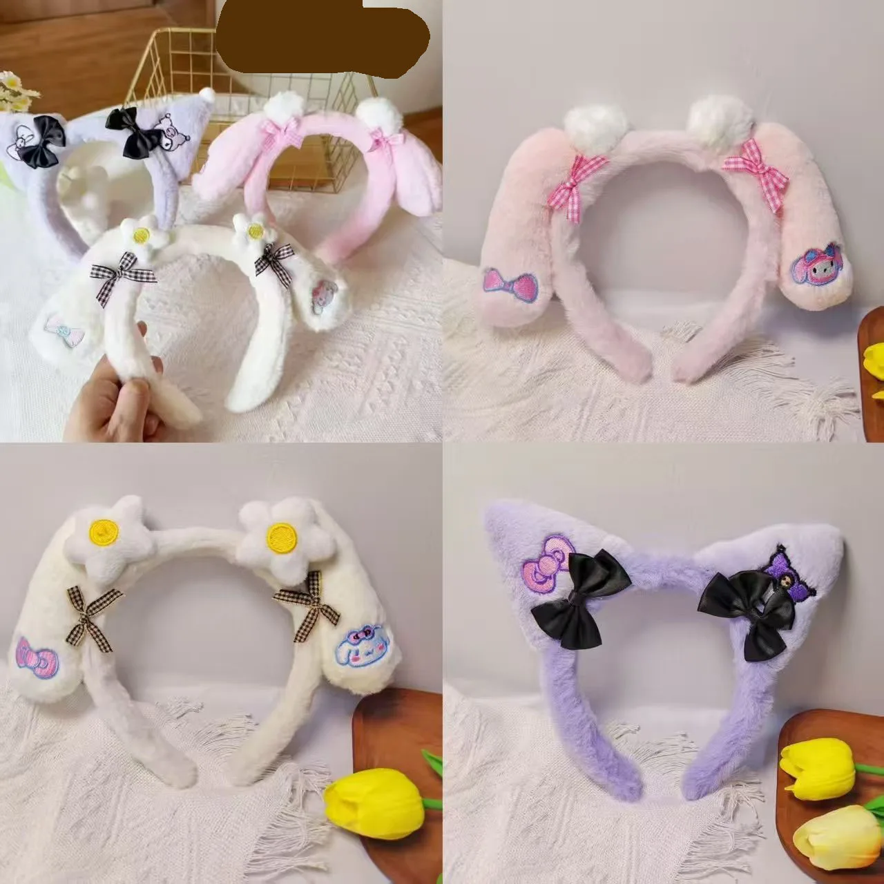 

1 шт. для Hellow Kitty повязка на голову осень-зима повязка на голову с бантом для девочек лицо фото клипса подарок на каждый день