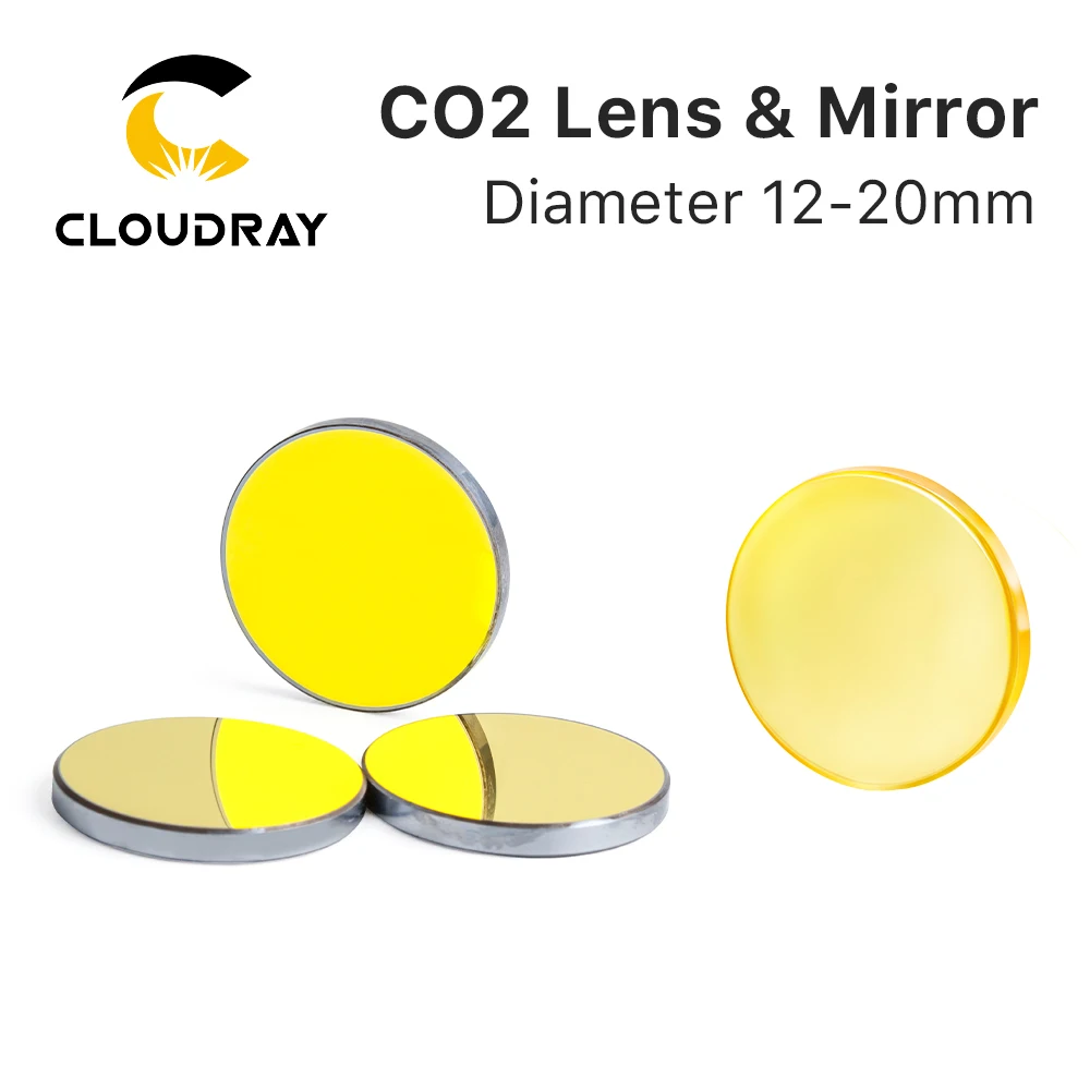 Obiektyw Cloudray Focus USA CVD ZnSe DIA 12-20mm z 3 szt. Lusterek do maszyny do grawerowania laserowego CO2