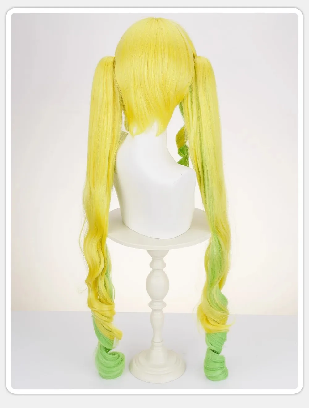 Peruka Rock Is a Lady's Modesty Suzunomiya, 100 cm, długa, zielono-żółta, mieszana, syntetyczna, do cosplayu.