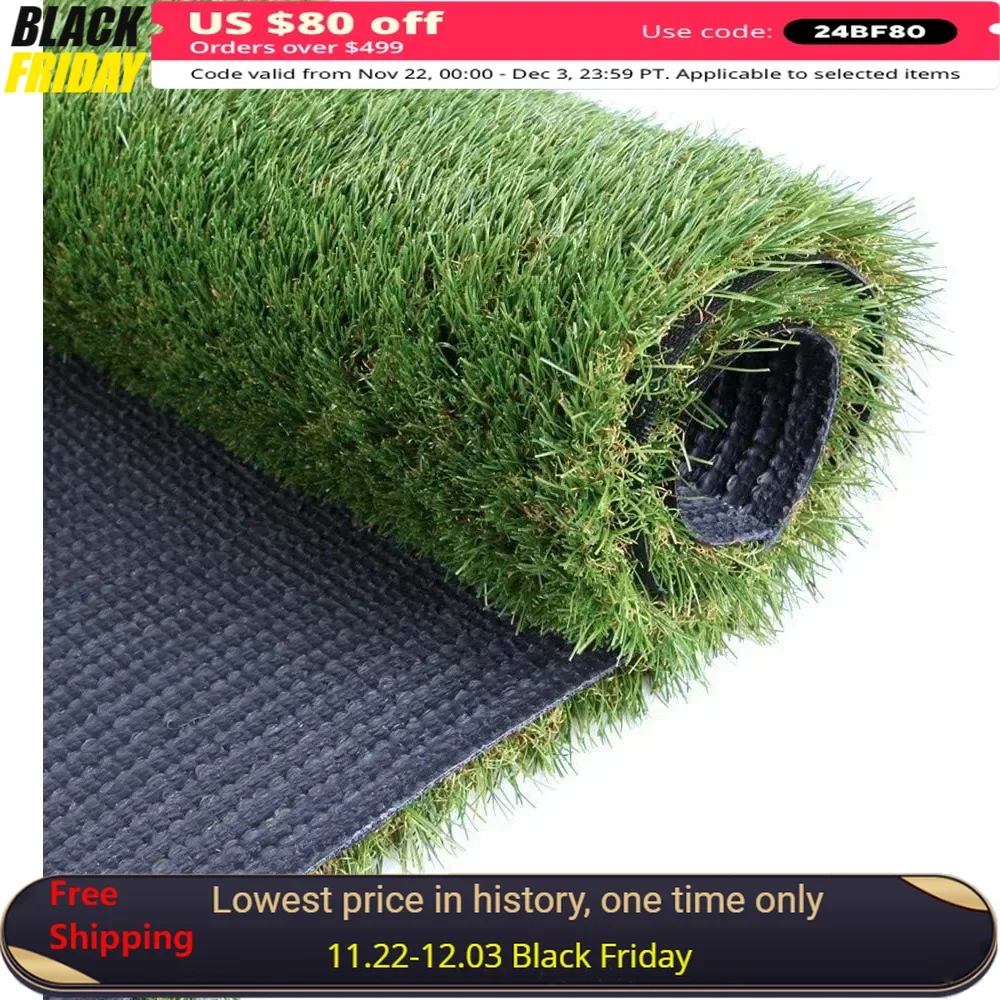 

Artificial Lawn, 8FTX18FT Turf, 1.38" Pile Height Realistic Synthetic Grass, Outdoor Pet Faux Grass Rug Carpet, Artificial Grass