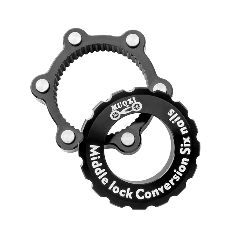 MUQZI Center-Lock Hubs To 6-Bolt Disc Brake Rotor Adapter Hubs Centerlock Converting Mount Adapter