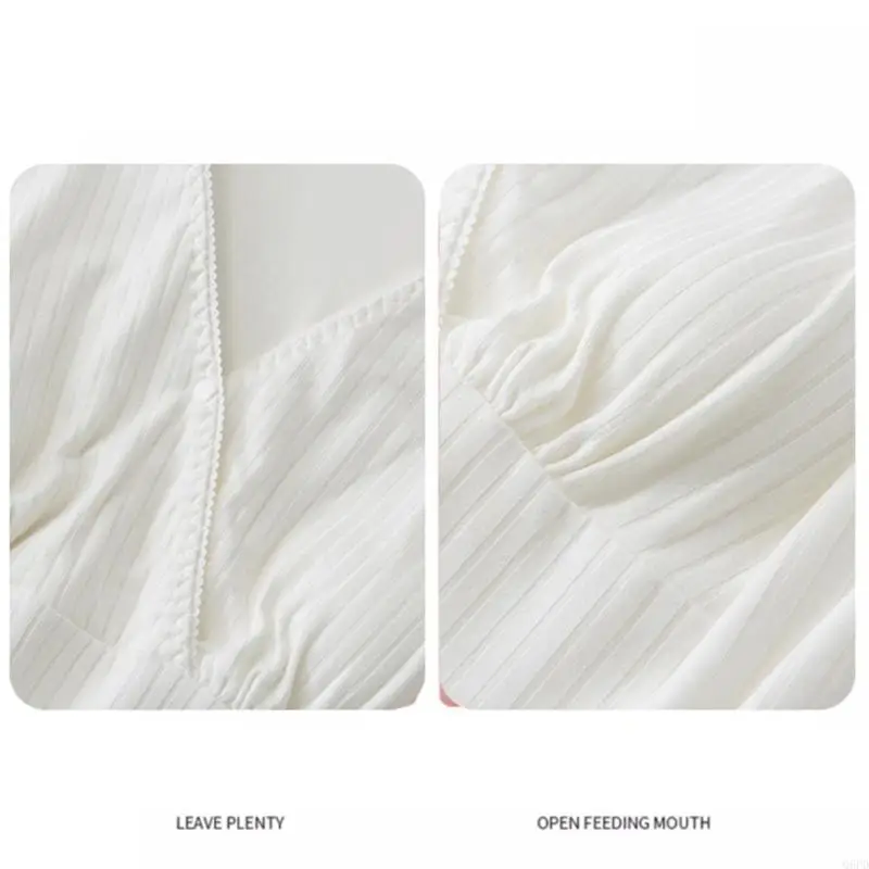 ثوب نوم مريح للرضاعة الطبيعية، حل للرضاعة بدون جهد هدية للبشرة الحساسة #4