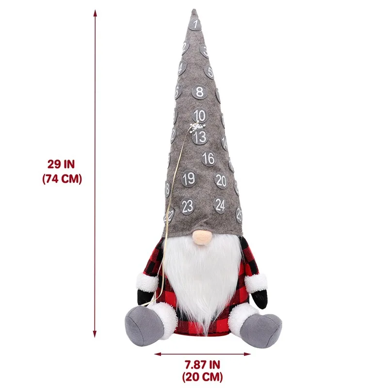 JFLEGAL Creative Christmas Santa Claus Doll Calendar Home Decoration Faceless Doll Calendar Countdown Advent Calender Navidad