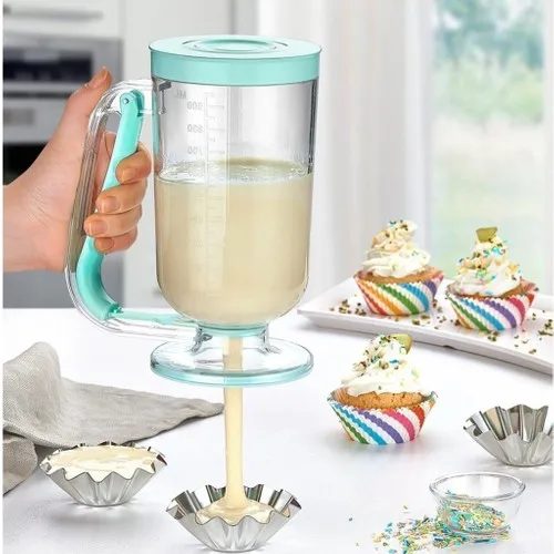 Evvehediyelikeşya Practical Pancake Crepe Muffin Porsiyonlayıcı Batter Dispenser 900 ml