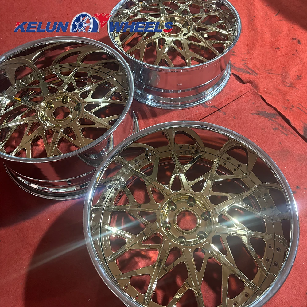 KELUN BRAND WHEEL llantas cóncavas de 15-28' CALIDAD DE CARRETERA Rueda cromada de ESTILO PERSONALIZADO