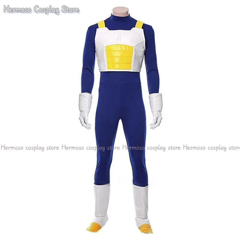 Conjunto de Ropa de Cosplay de Vegeta, Disfraz de Anime de Superhéroe, Disfraz para Hombre Adulto, Ropa de Fantasía para Halloween, Carnaval y Fiestas