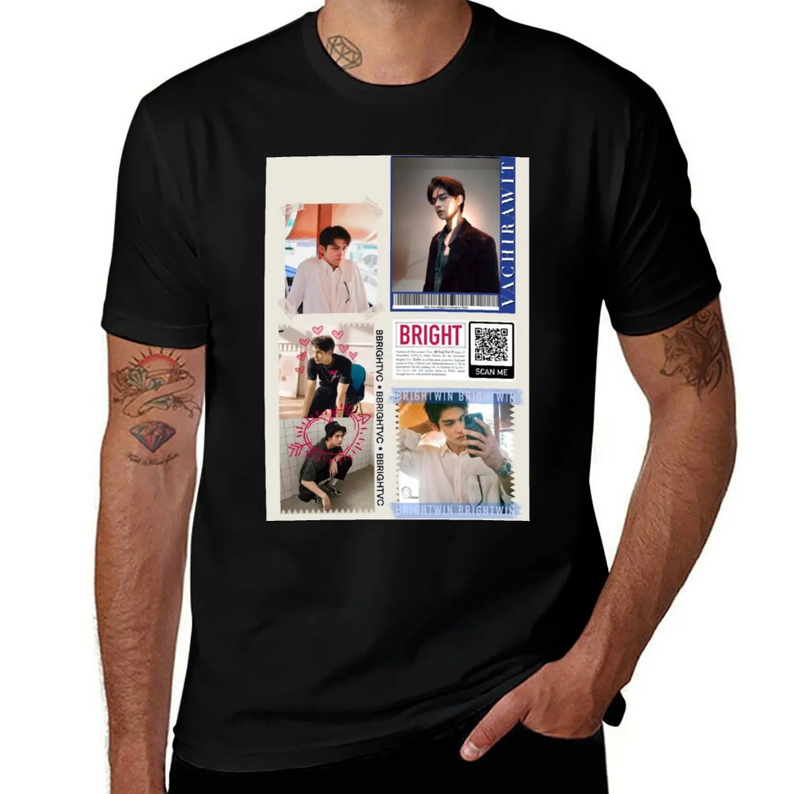 

Bright Vachirawit (2gether the series) Phone Case Labes cream T-Shirt t shirts for man pack white man t shirt graphic T-shirt